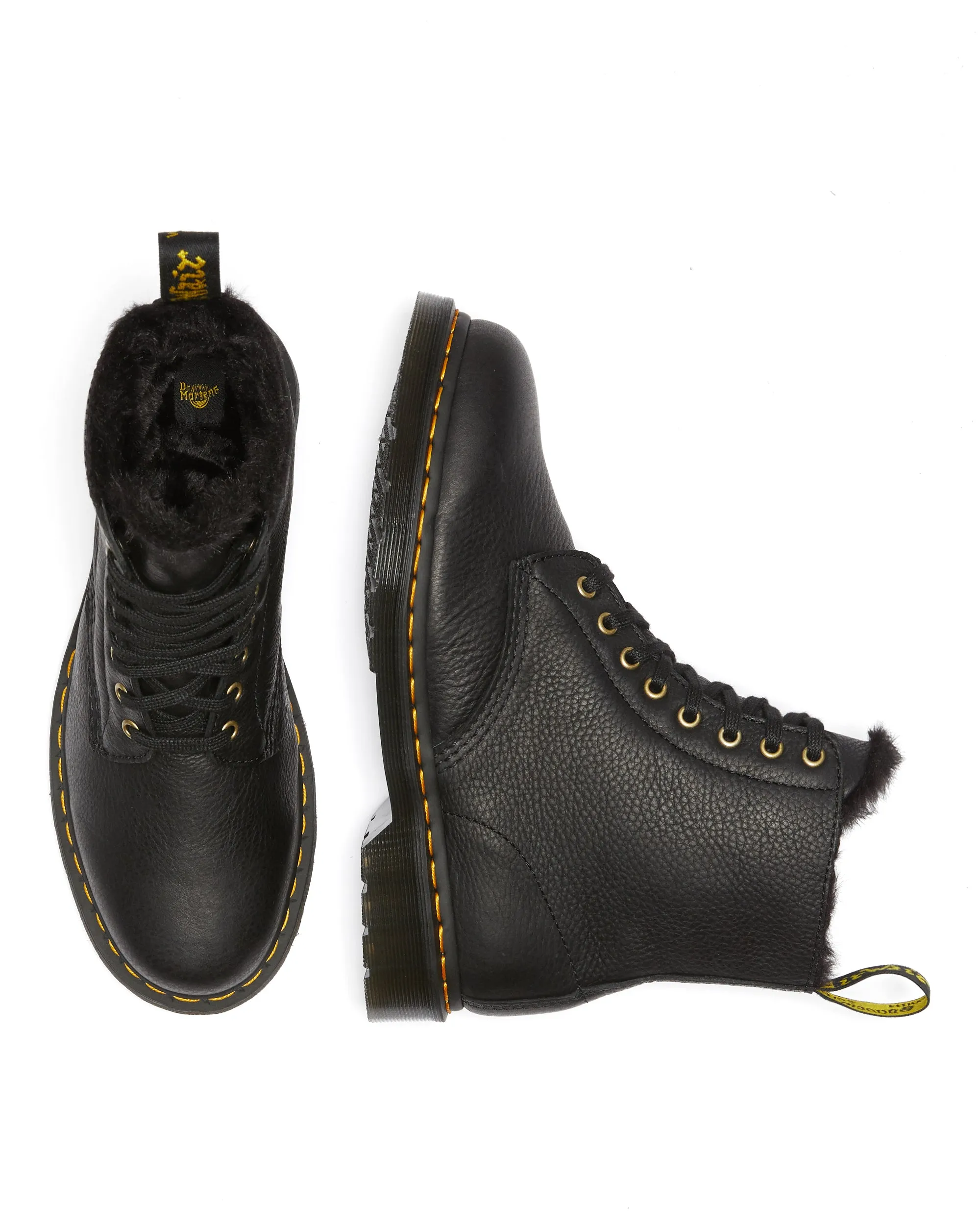 1460 Pascal Fur Lined Black Ambassador Boots