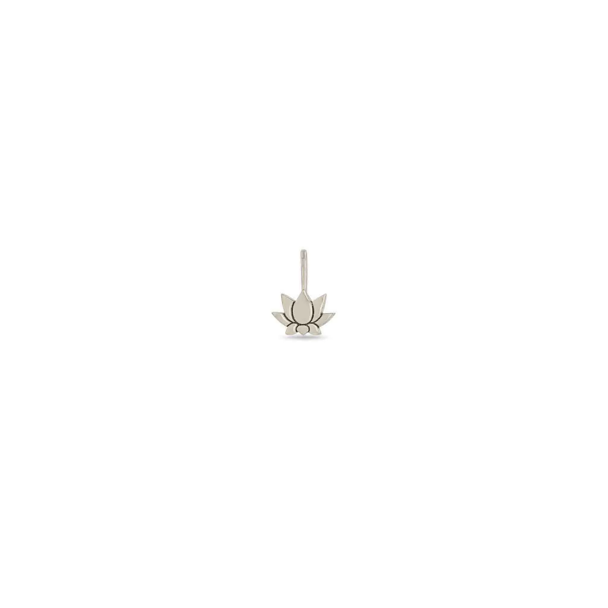 14k Single Midi Bitty Lotus Charm