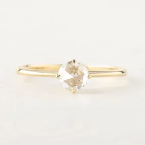 Alice Ring, 0.30ct Round Rose Cut Diamond, 14k Yellow Gold (One of a kind)