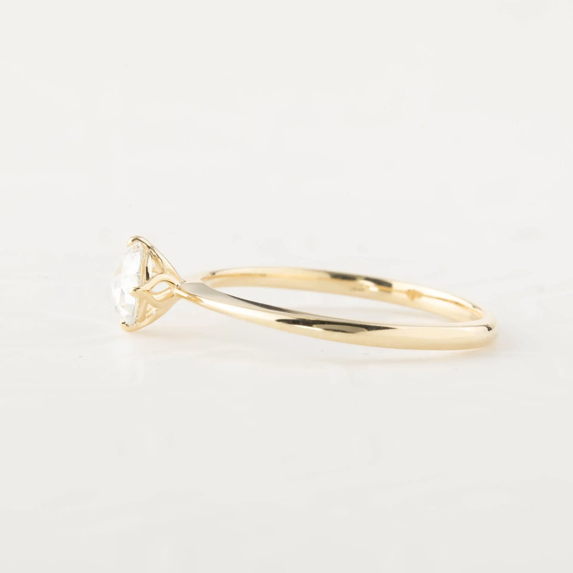 Alice Ring, 0.30ct Round Rose Cut Diamond, 14k Yellow Gold (One of a kind)