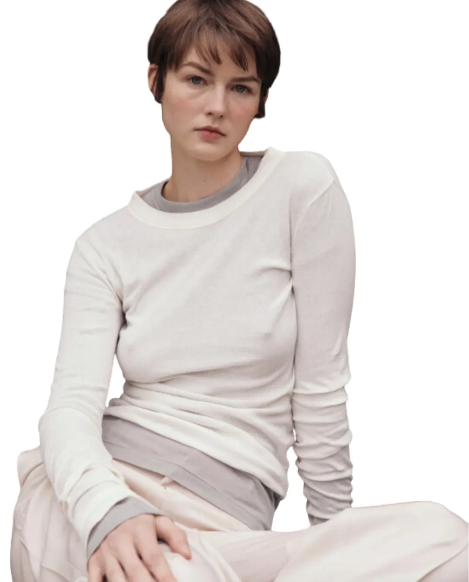 Anis Long-Sleeve Top Whisper White