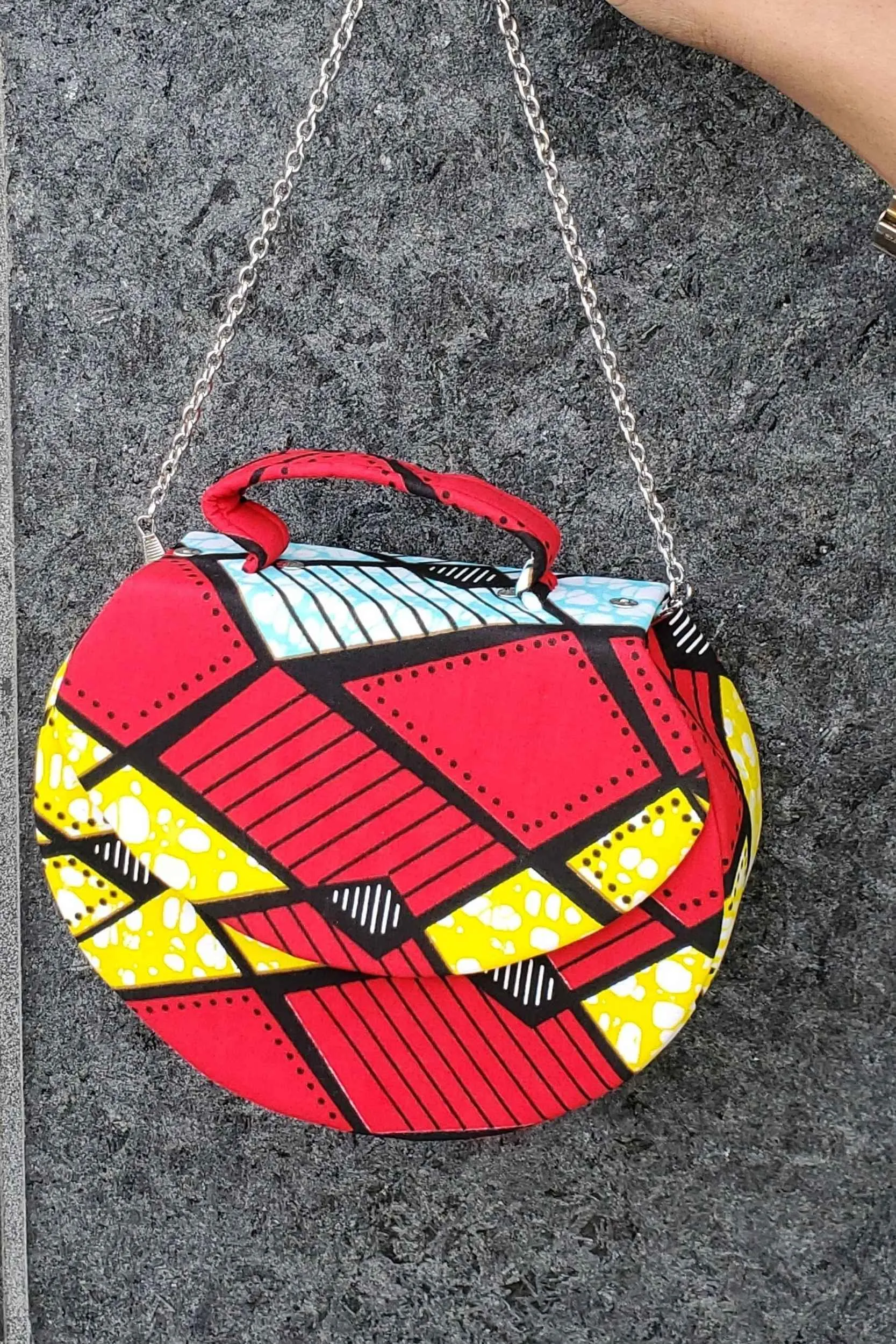 ANSSA-RONDE African print Mini bag