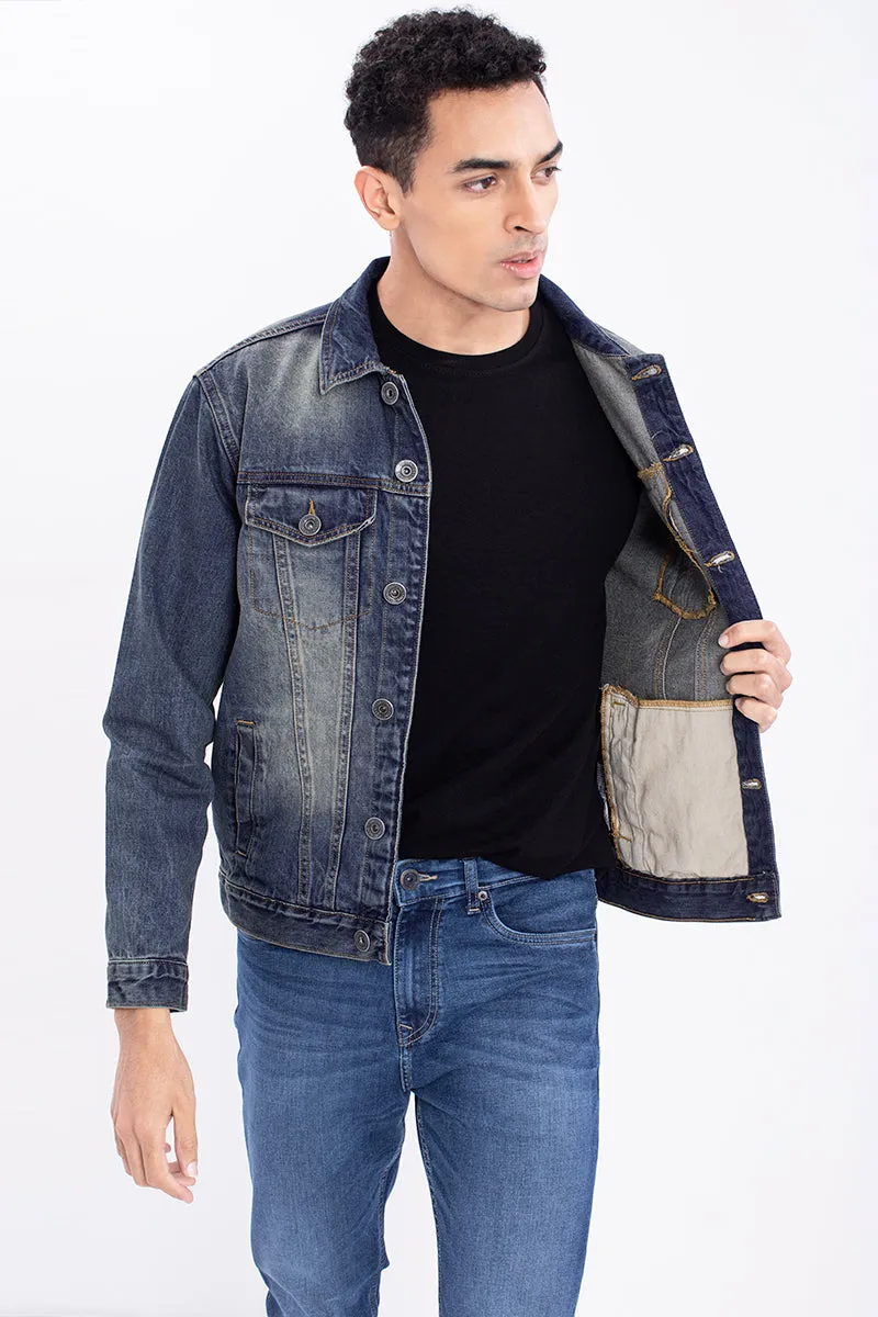 Antic Blue Tiger Denim Jackets