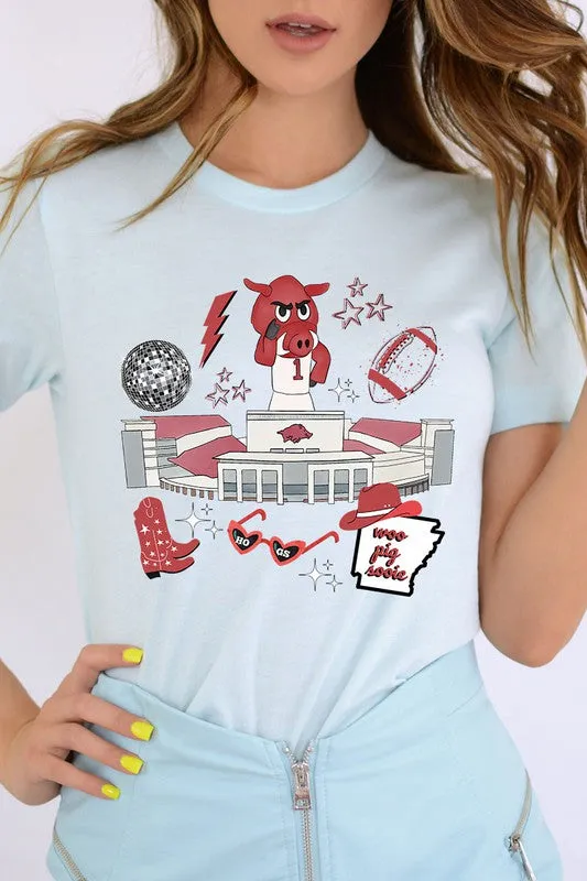 ARKANSAS RAZORBACKS UNISEX SHORT SLEEVE