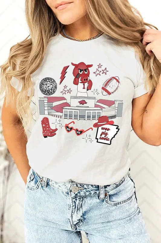 ARKANSAS RAZORBACKS UNISEX SHORT SLEEVE