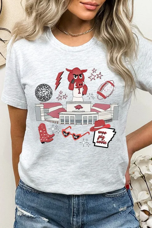 ARKANSAS RAZORBACKS UNISEX SHORT SLEEVE