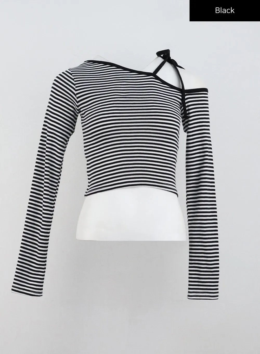 Asymmetrical Stripe Crop Top CN328