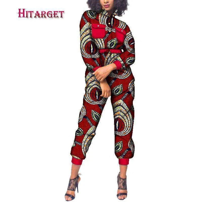 Autumn African Cotton Wax Print Jumpsuit