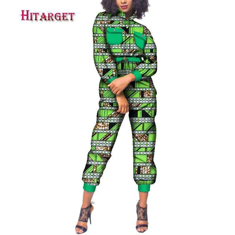 Autumn African Cotton Wax Print Jumpsuit