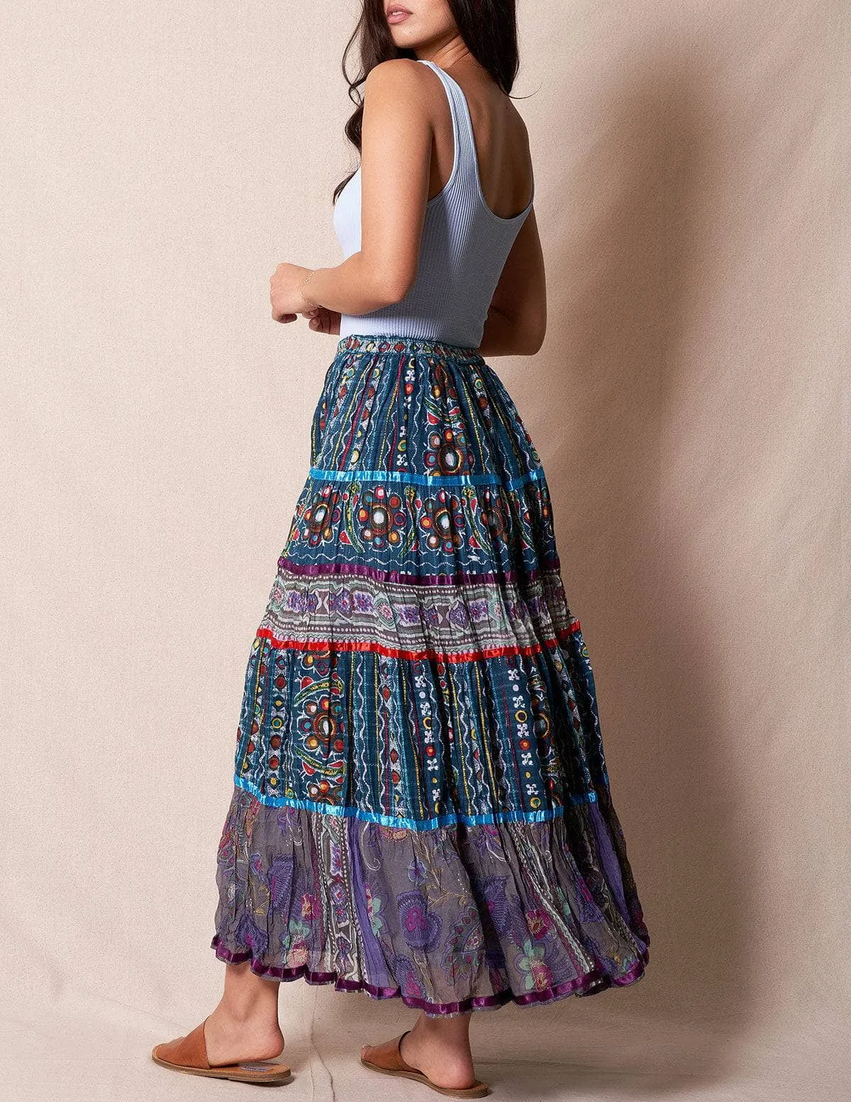 Aziza Skirt - Teal - XL Only