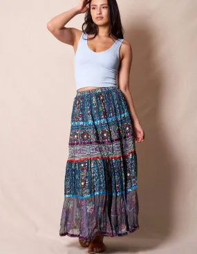 Aziza Skirt - Teal - XL Only