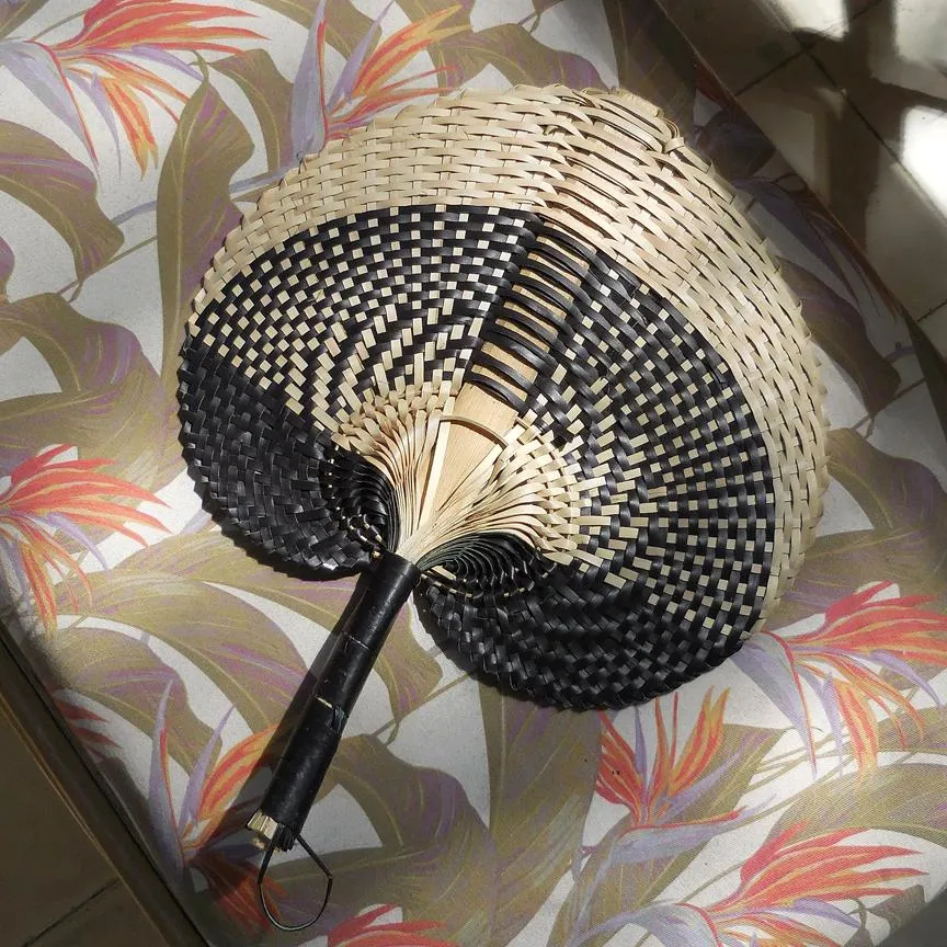 Balinese Woven Hand Fan Shiva