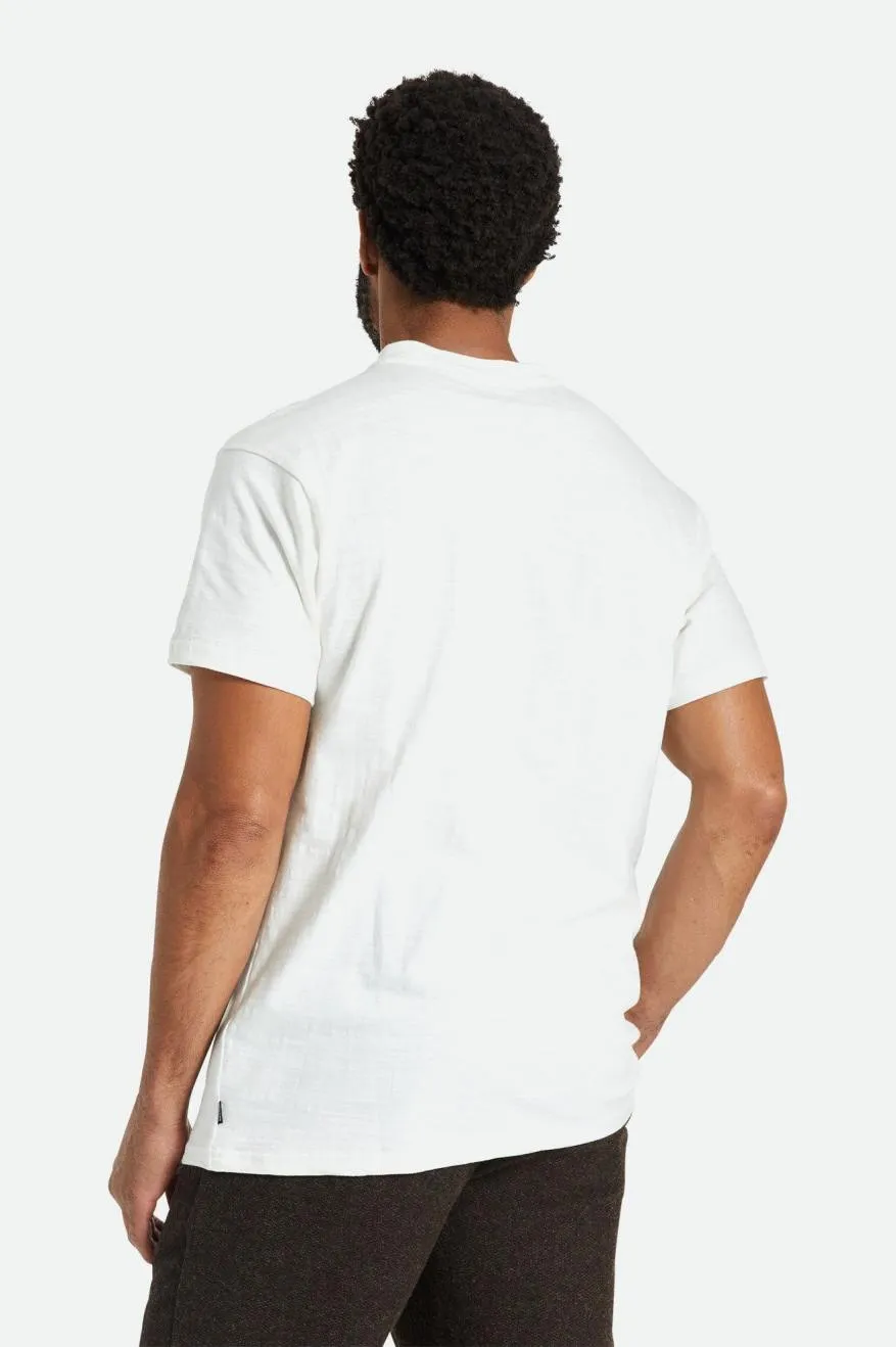 Basic Slub S/S Henley Tee - Off White