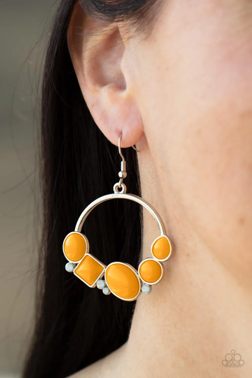 Beautifully Bubblicious - Orange Paparazzi Earrings