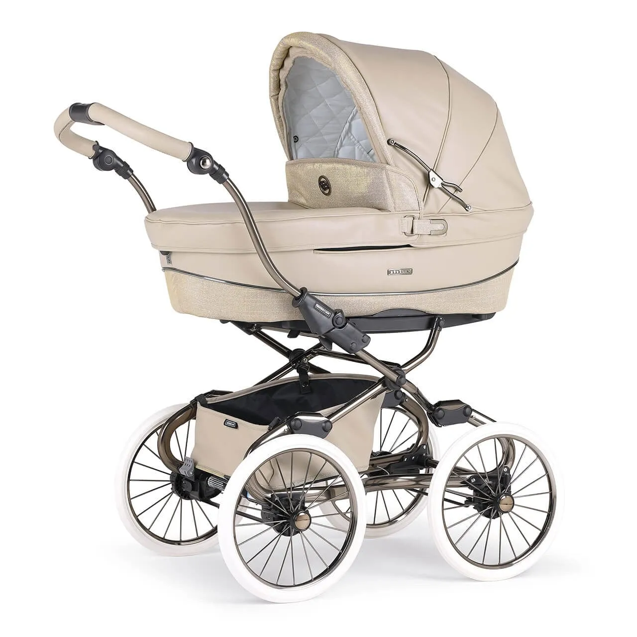 Bebecar Prive Stylo Class  Combination Pram, Raincover and LA3 Kit - Diamond Beige