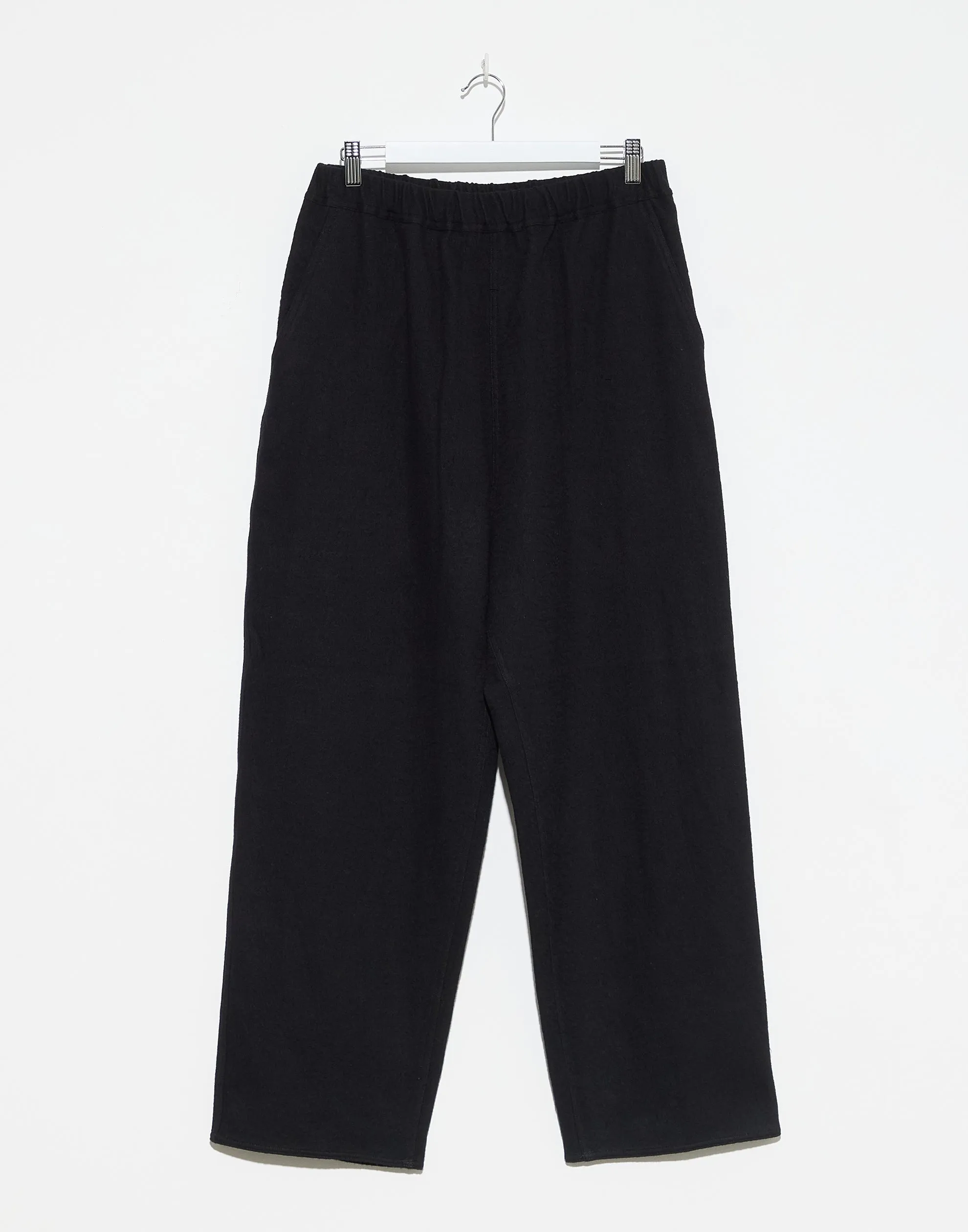 Black Cotton & Wool Parts Pants