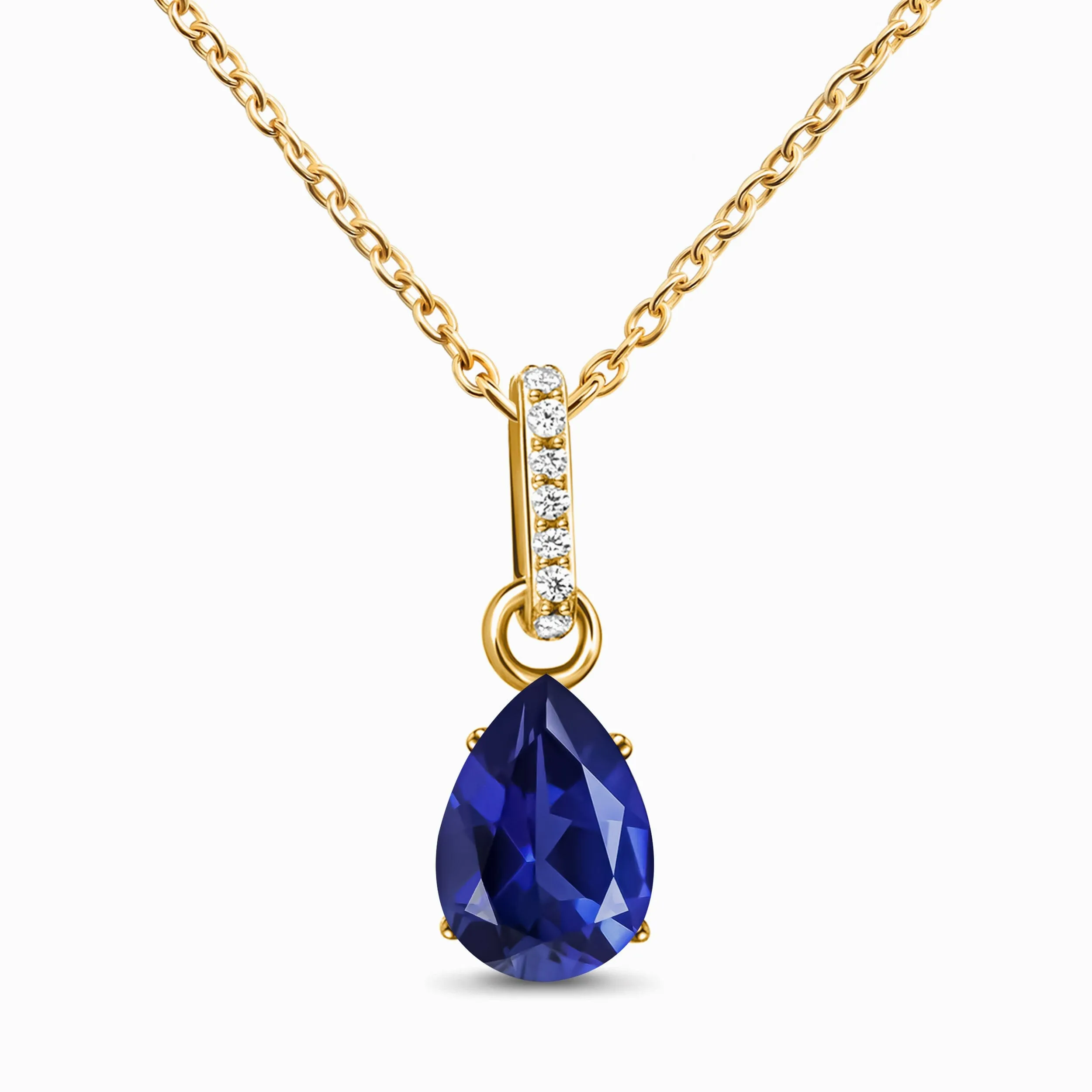 Blue Sapphire Necklace Sway - September Birthstone