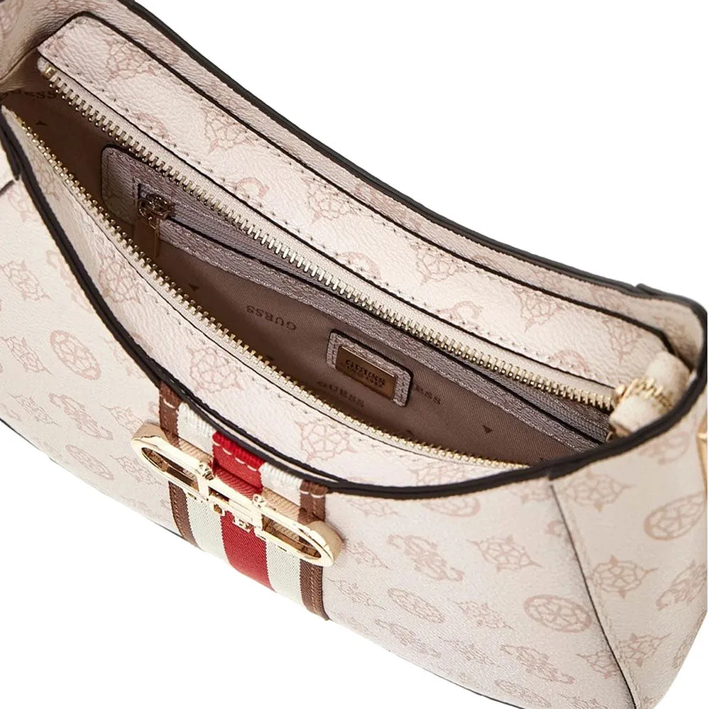 Borsa Donna a Tracolla GUESS Linea Nelka Colore Cream Logo