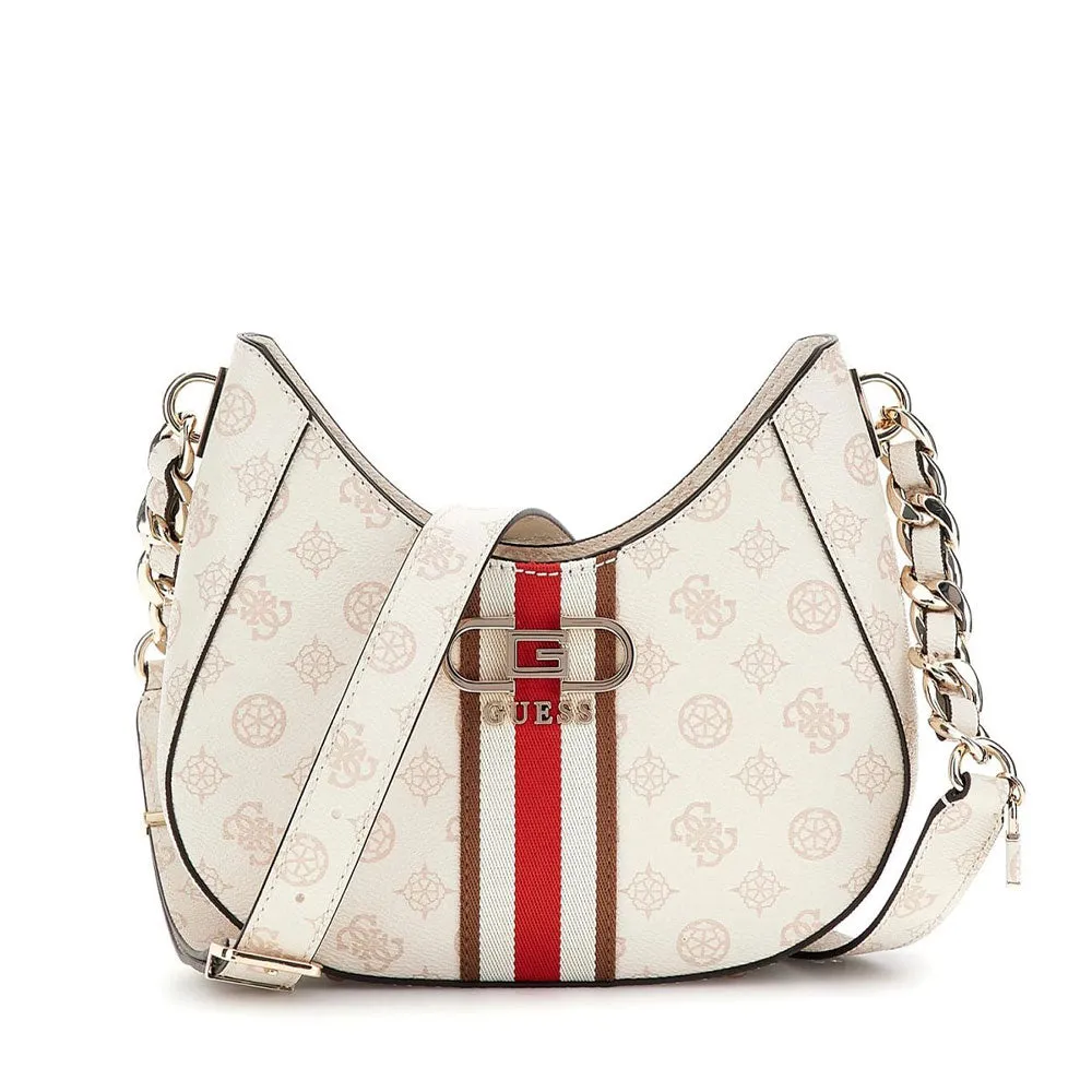 Borsa Donna a Tracolla GUESS Linea Nelka Colore Cream Logo