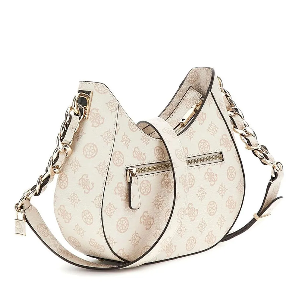 Borsa Donna a Tracolla GUESS Linea Nelka Colore Cream Logo