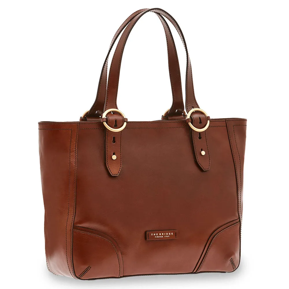 Borsa Donna Shopper a Spalla THE BRIDGE in Pelle Marrone linea Matilde