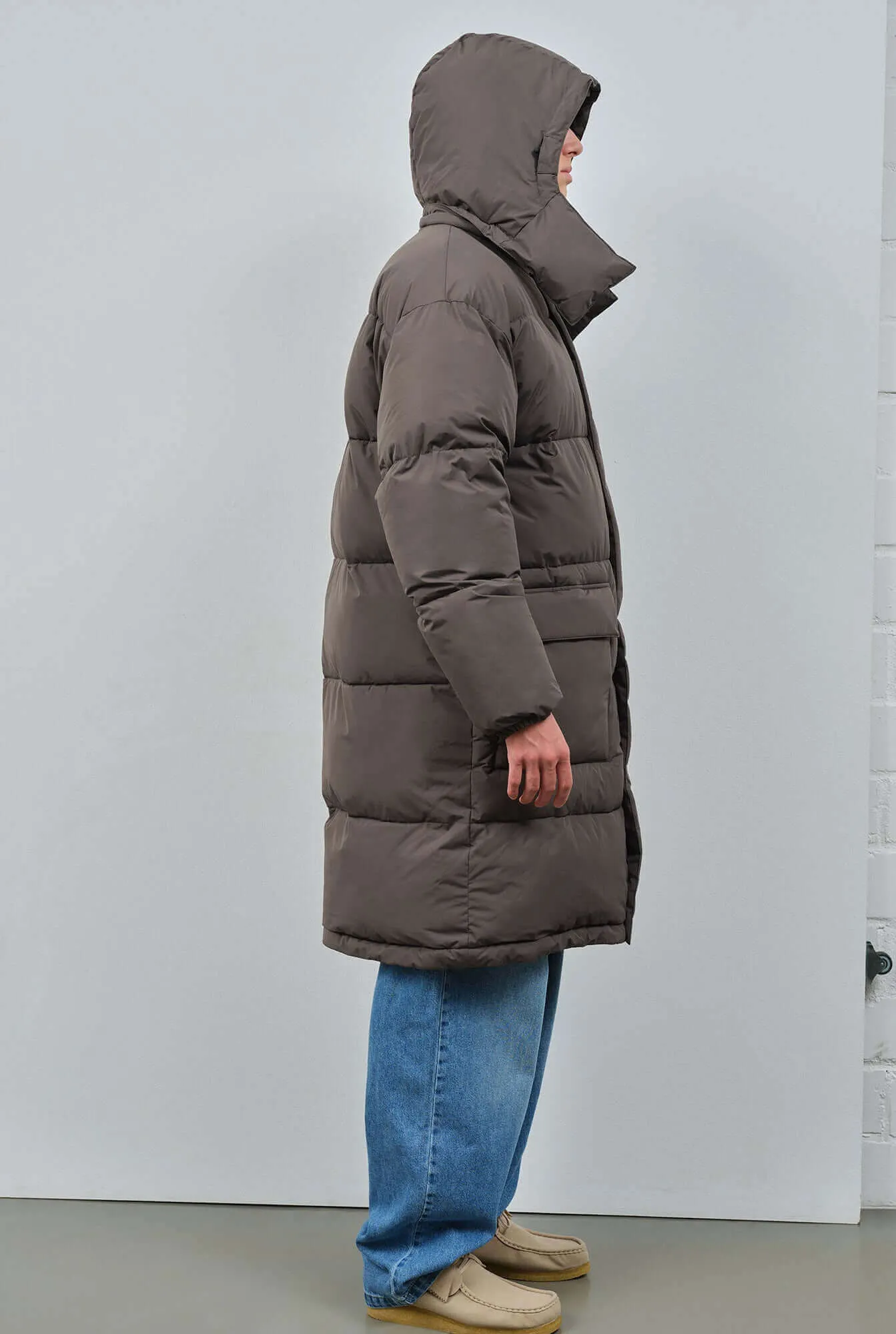 Brandford | Dark Taupe Extra-Padded Men's Puffer Coat