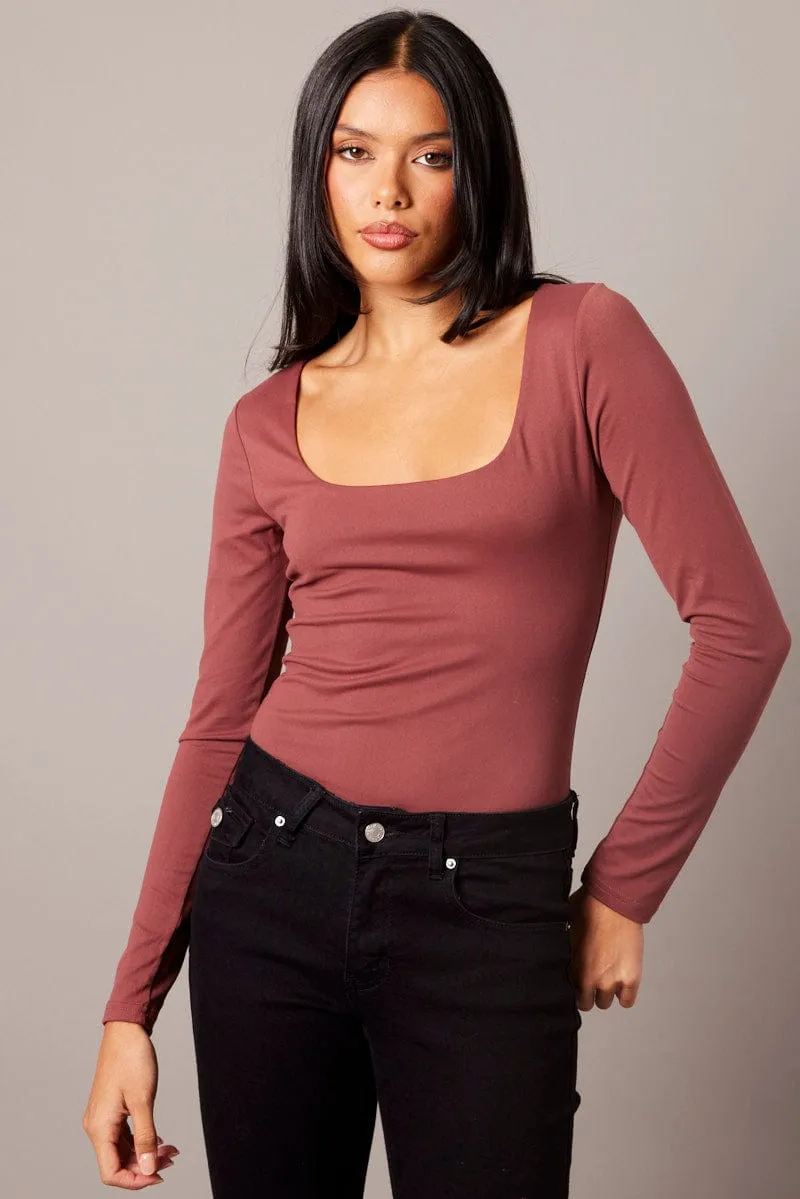 Brown Supersoft Top Long Sleeve