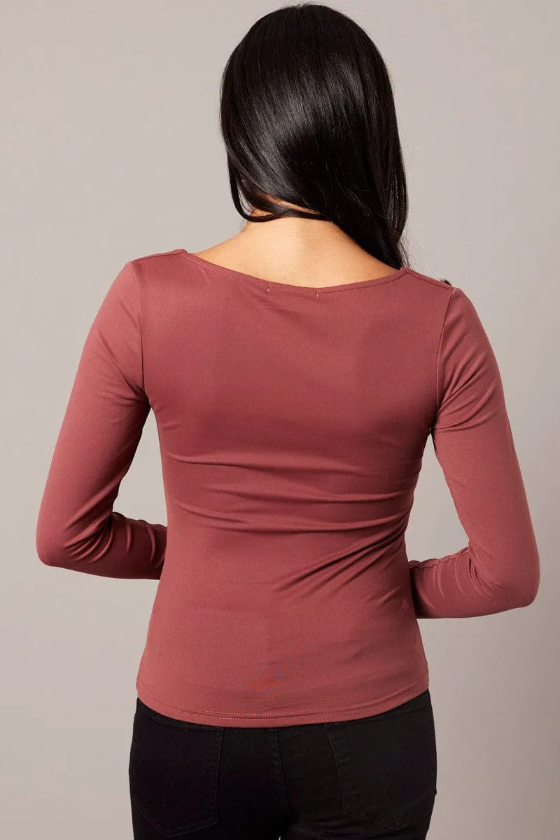 Brown Supersoft Top Long Sleeve