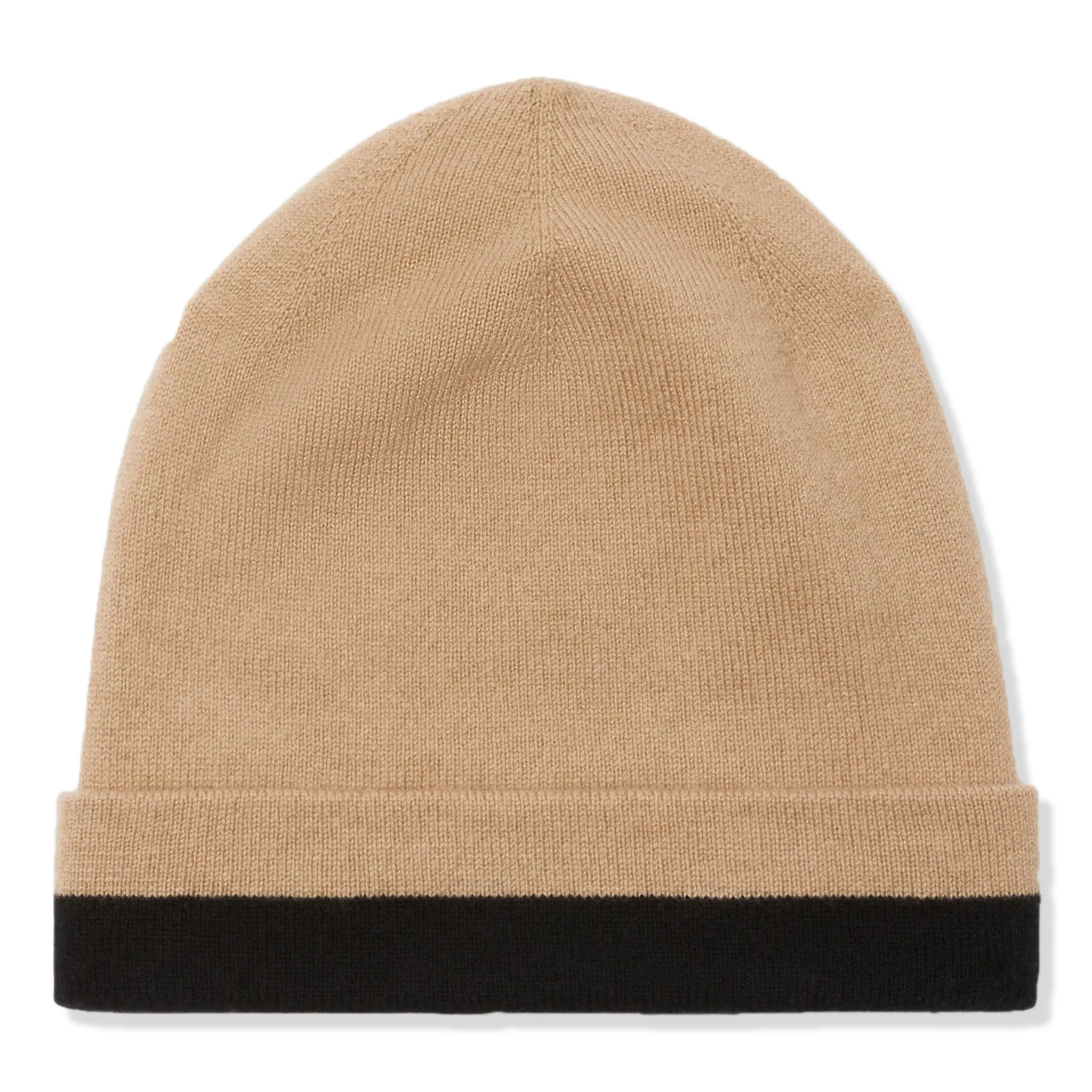 Burberry Logo Intarsia Cashmere Beige Black Beanie