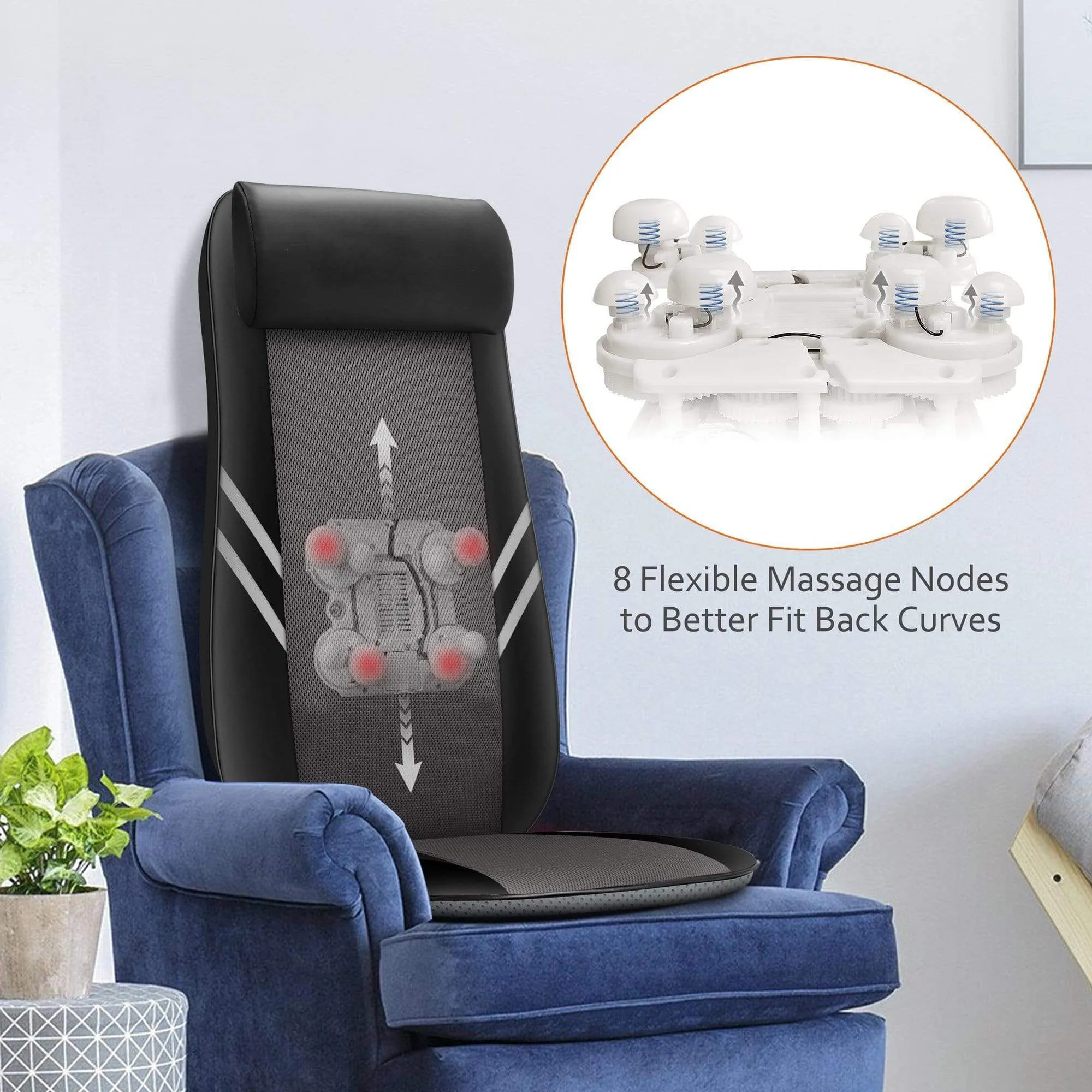 Certified Refurbished - Shiatsu 8 Node Chair Back Massager - 296