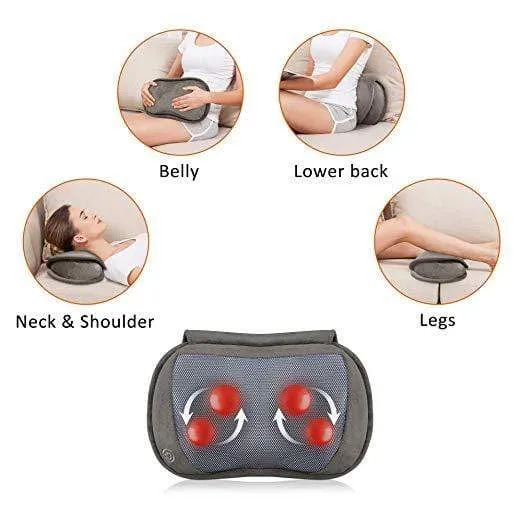 Certified Refurbished - Shiatsu Neck Shoulder Back Massage Pillow with Heat for Home,Car,Office - 619-USED