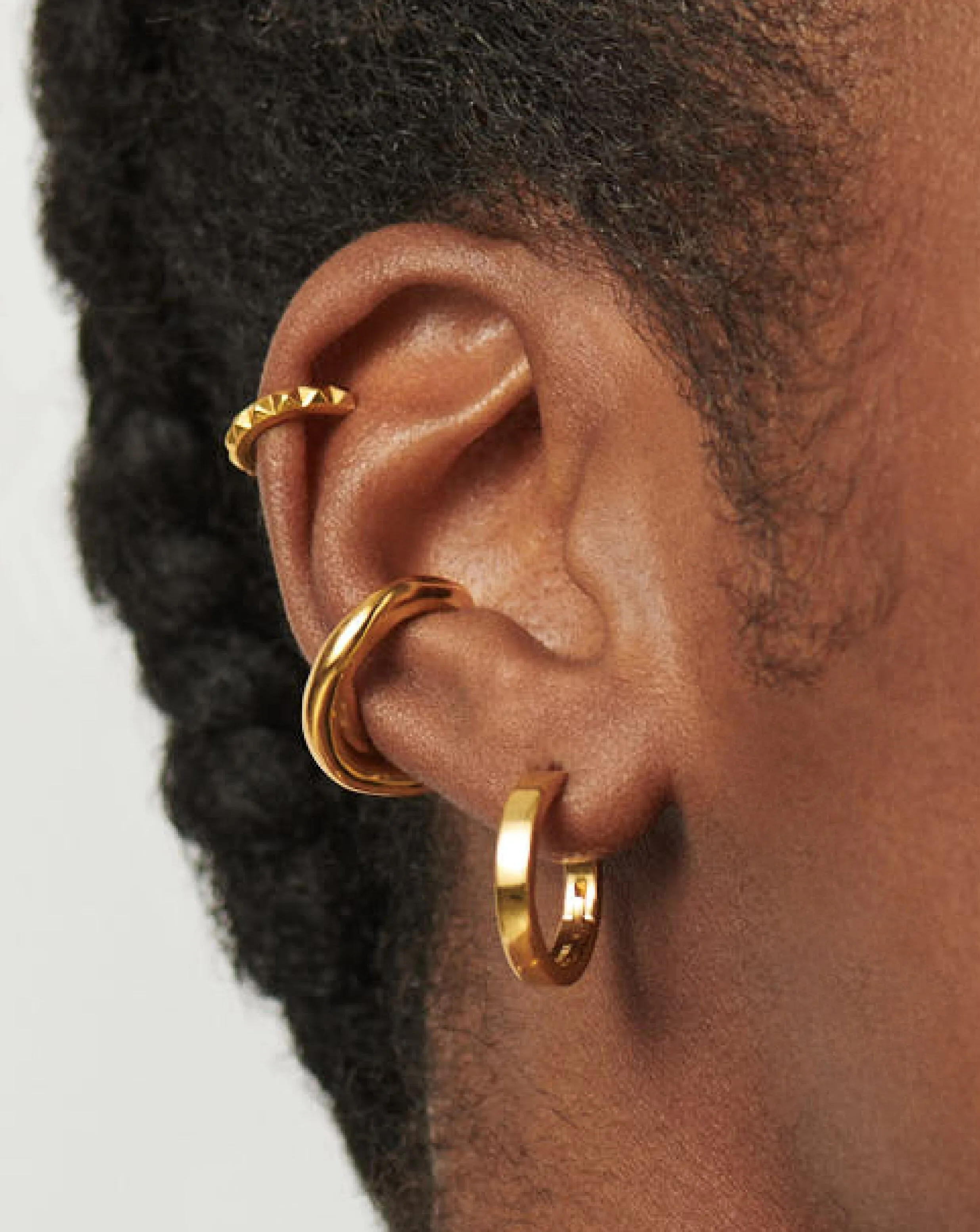 Classic Flat Small Hoop Earrings | 18ct Gold Plated Vermeil