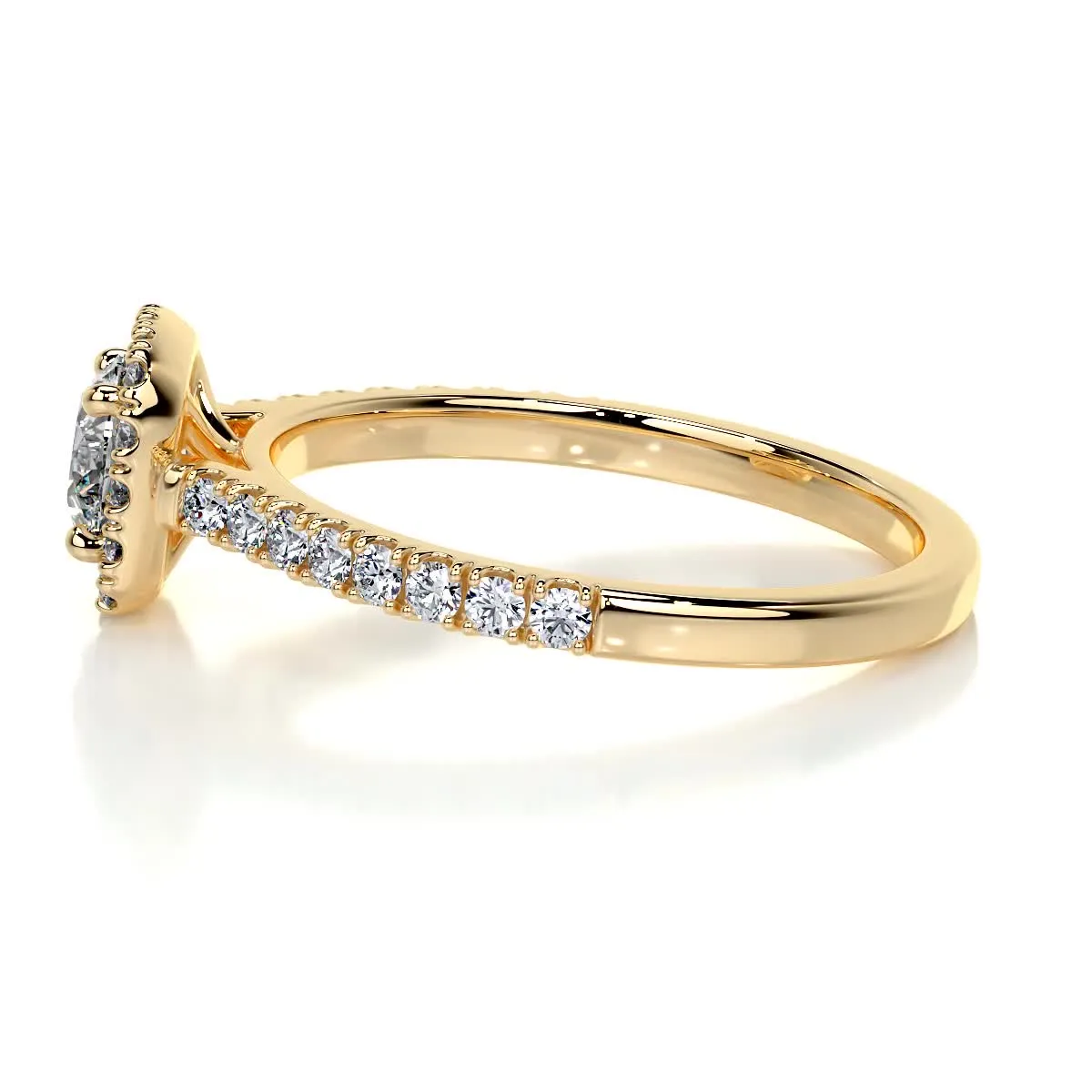 Claudia Diamond Engagement Ring   (0.70 Carat) -14K Yellow Gold (RTS)