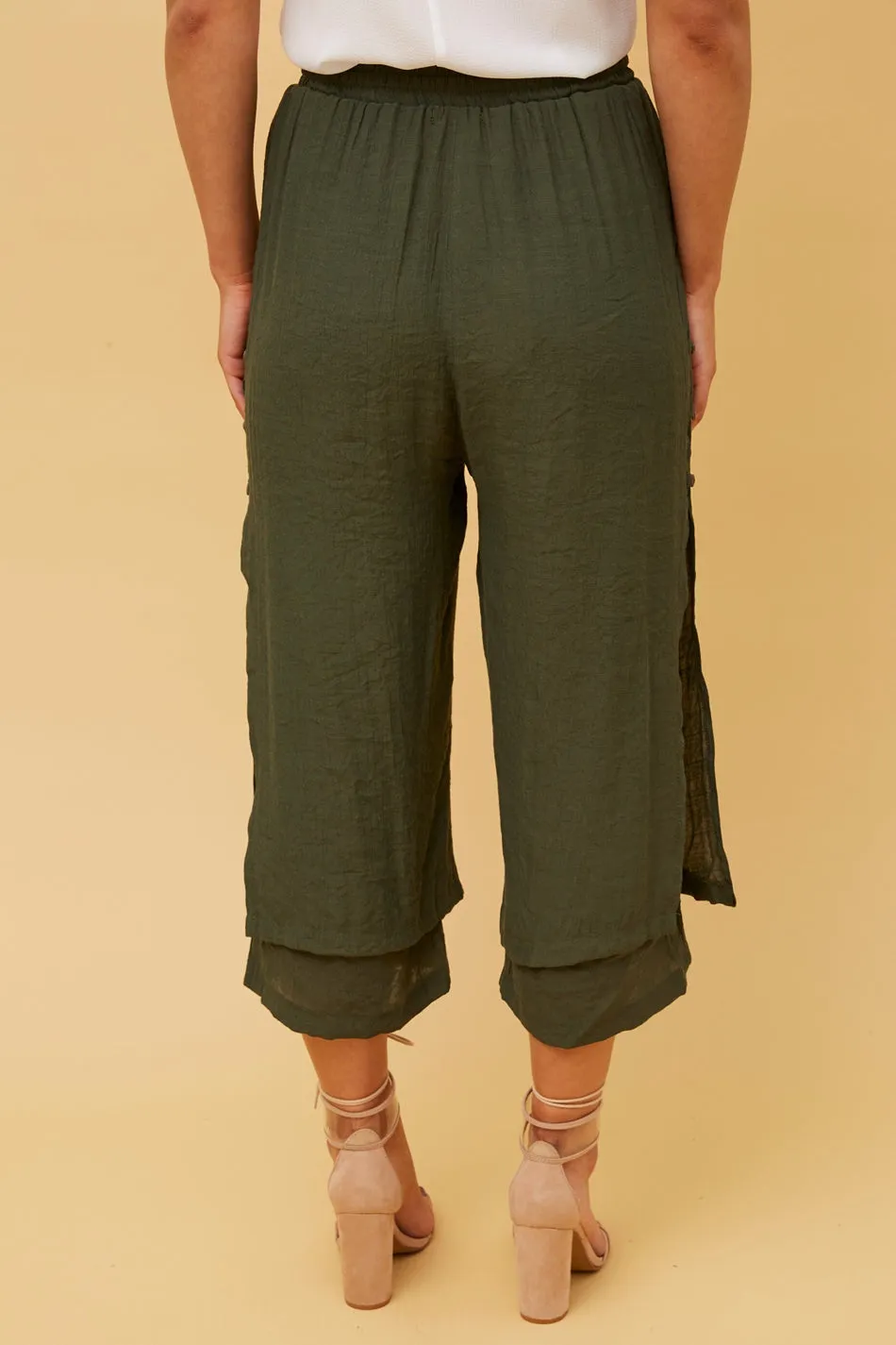 DAMIANA BUTTON DETAIL CULOTTES