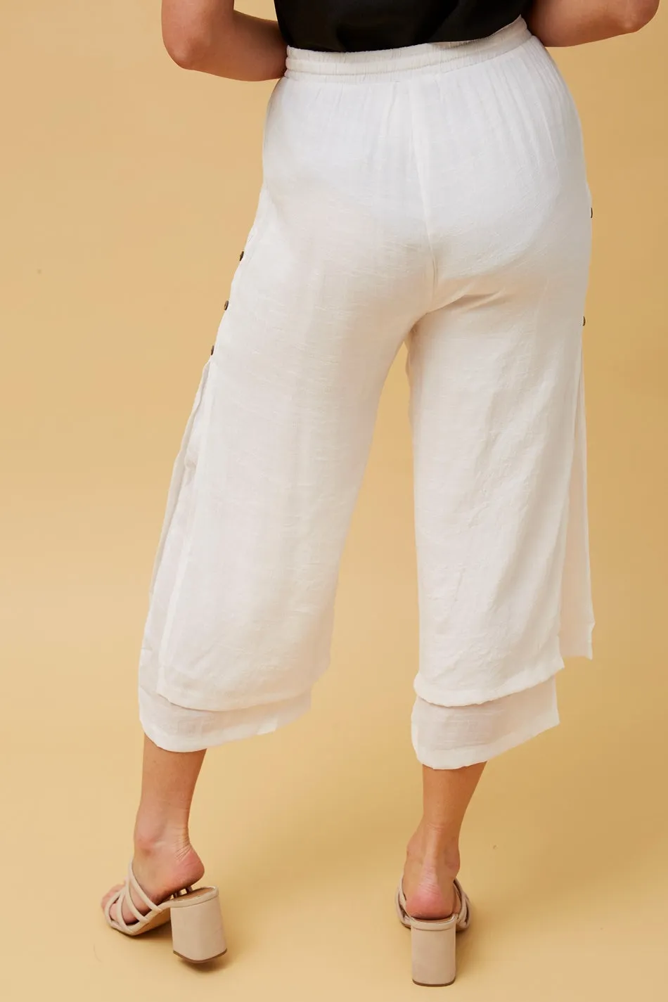 DAMIANA BUTTON DETAIL CULOTTES