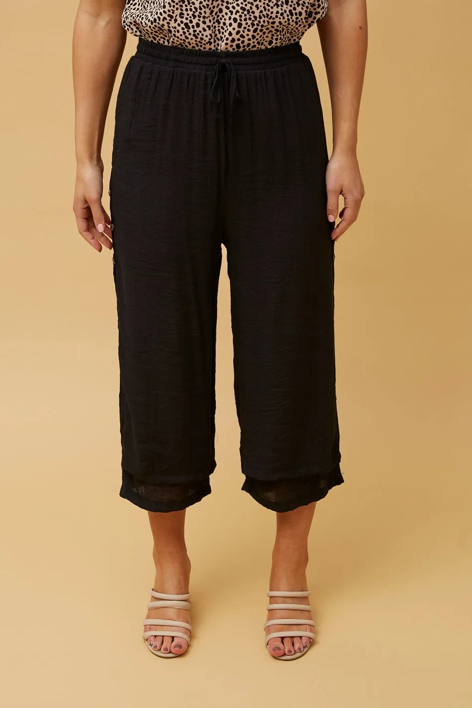 DAMIANA BUTTON DETAIL CULOTTES