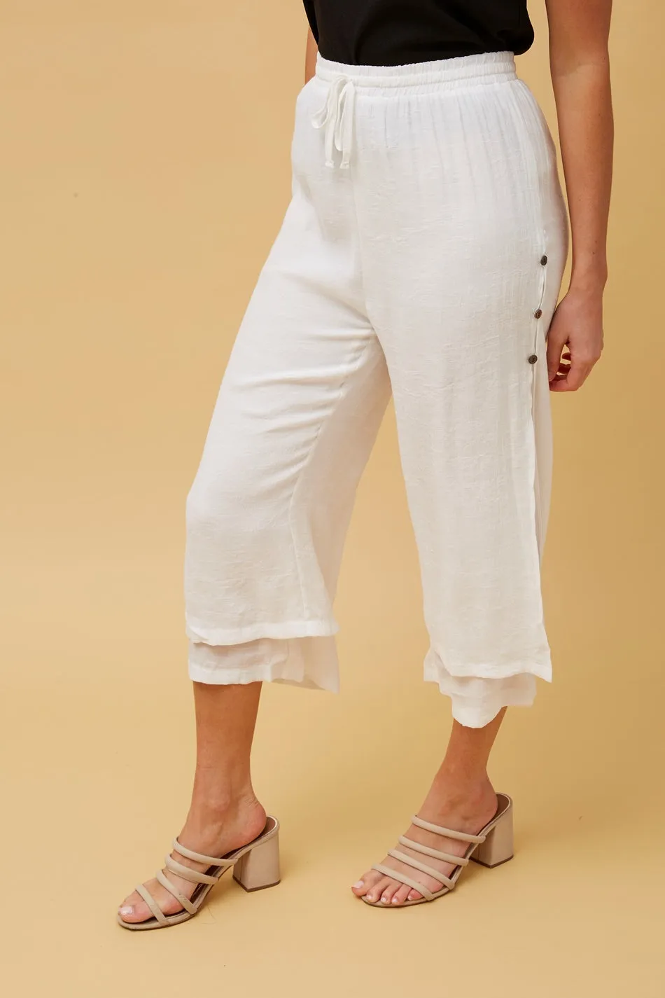 DAMIANA BUTTON DETAIL CULOTTES