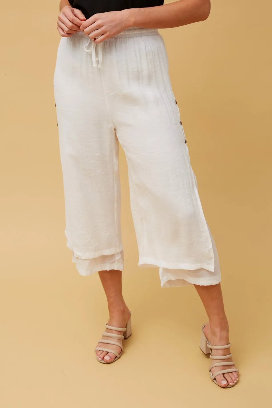 DAMIANA BUTTON DETAIL CULOTTES