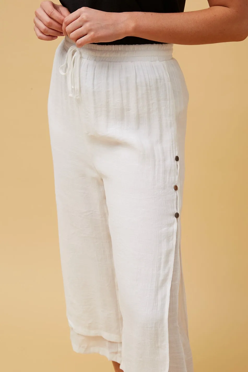 DAMIANA BUTTON DETAIL CULOTTES