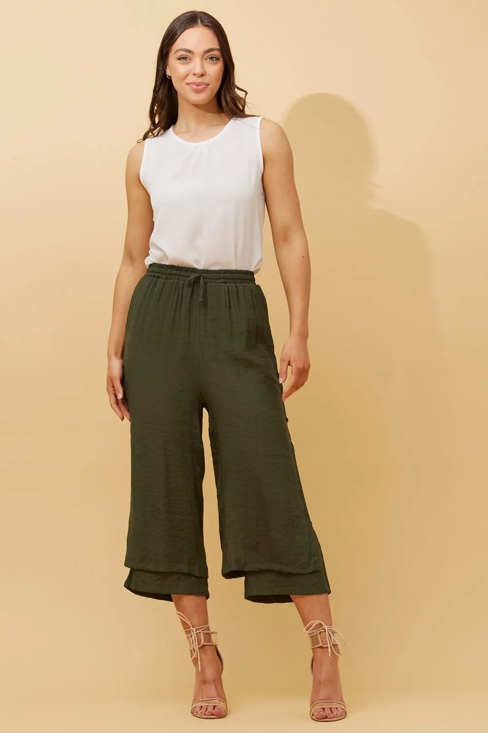 DAMIANA BUTTON DETAIL CULOTTES