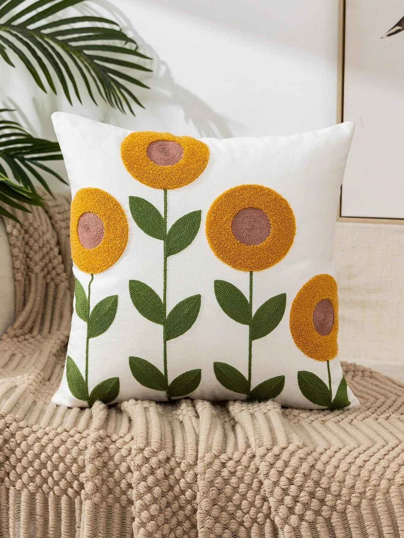 Embroidery Cushion, Floral Love