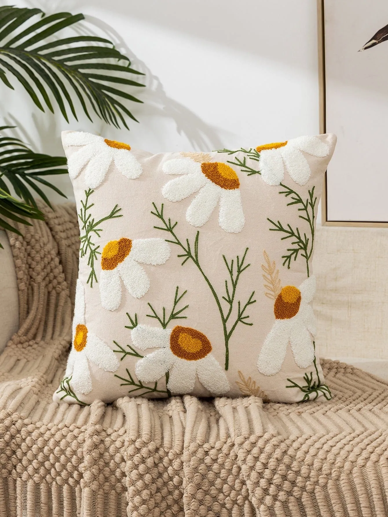 Embroidery Cushion, Floral Love