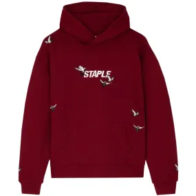 FLOCK LOGO HOODIE (Burgundy)