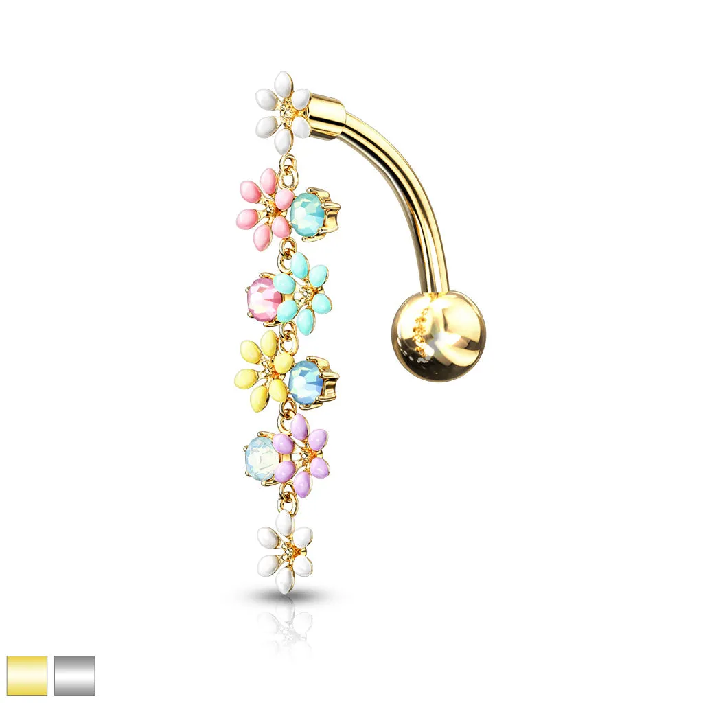 Flower Bomb Top Down Belly Ring