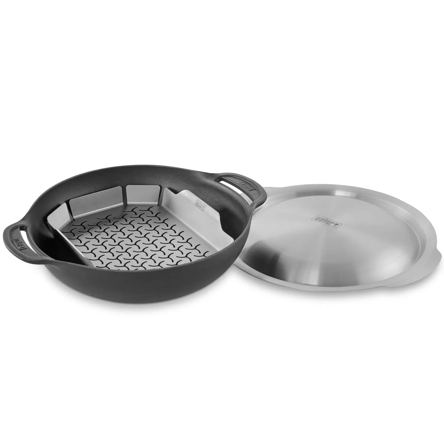 GBS Cast Iron Wok & Steamer Set