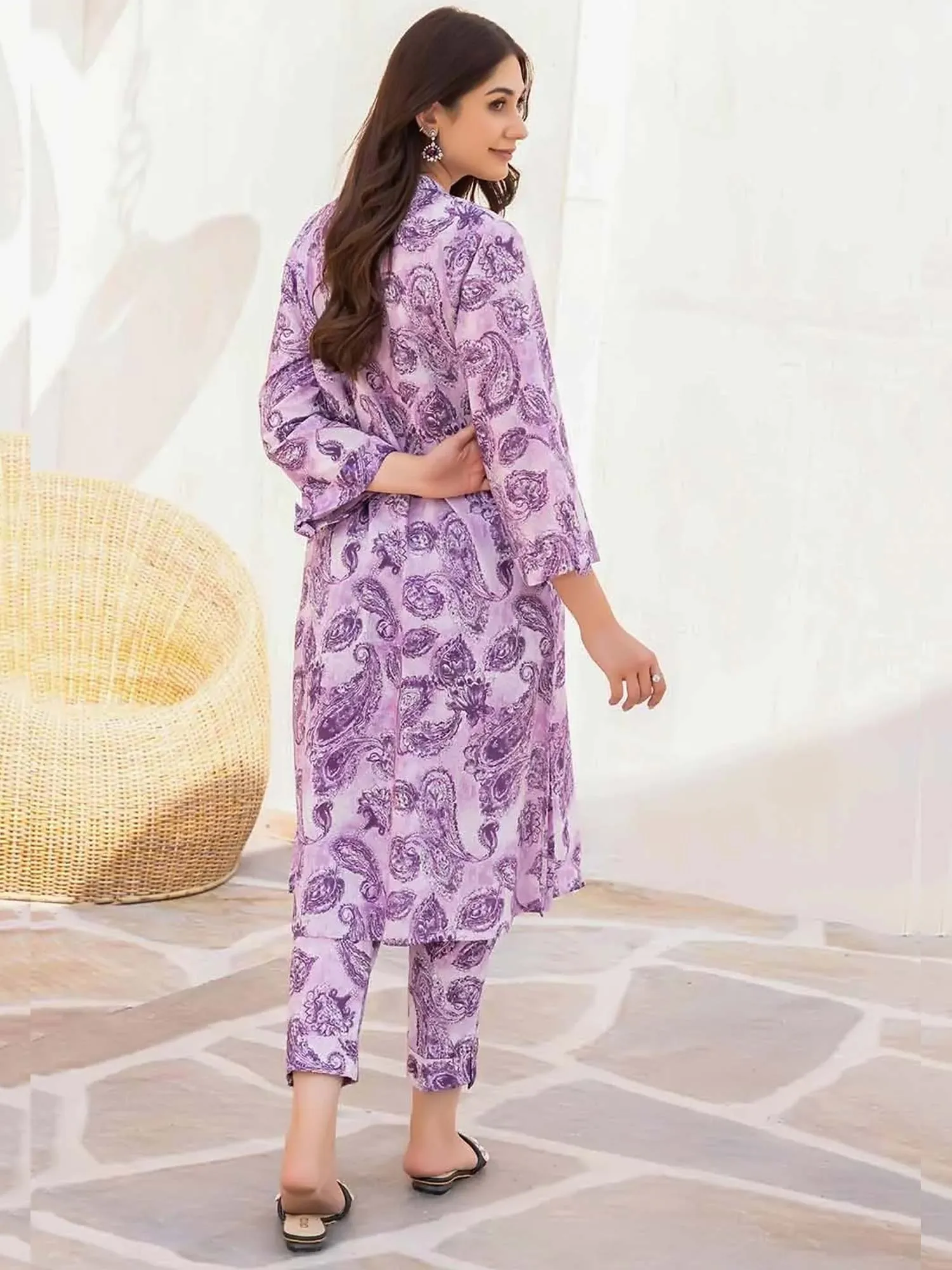 Gul Ahmed Lawn "Summer Solstice" Unstitched Lilac 2-Piece (TL-32065)