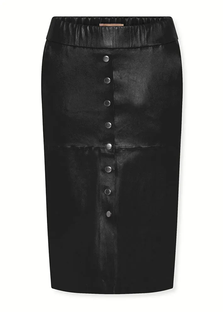 Gustav Emmi leather skirt 50550 Nederdel - Black