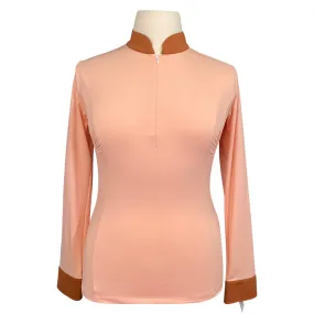 Halter Ego 'Roxana' Riding Shirt  in Coral/Rust - Women's XL