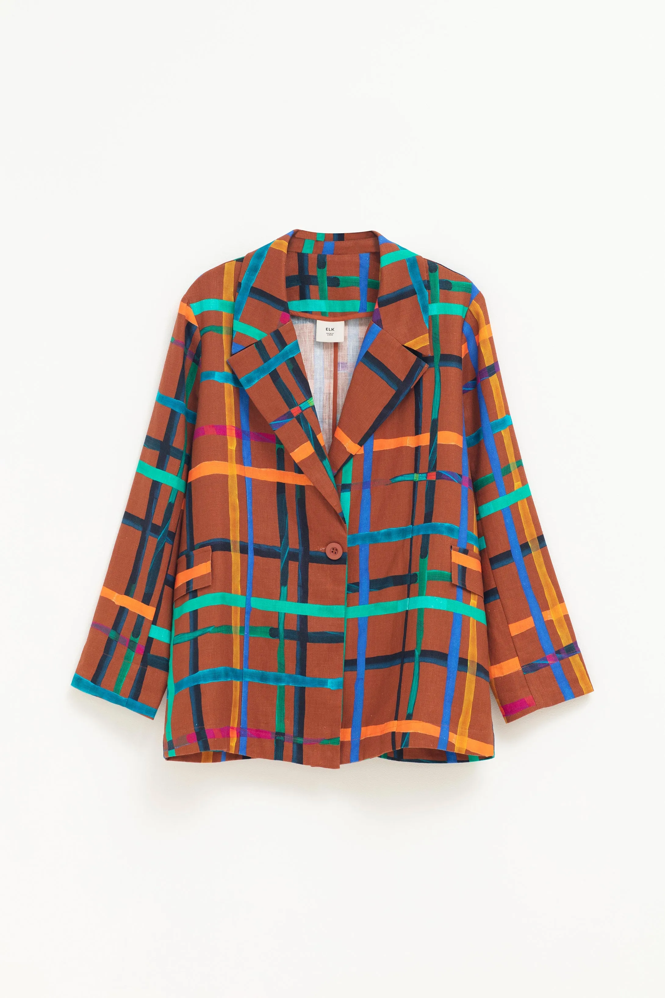 Ilona Linen Print Blazer