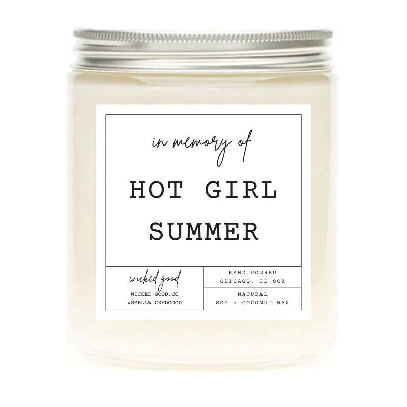 In Memory of Hot Girl Summer Candle by Wicked Good Perfume